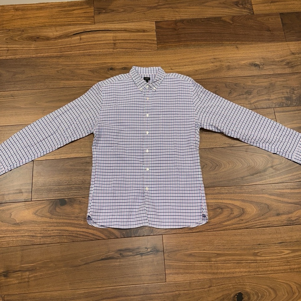 J Crew Men’s Plaid Cotton Button Down Shirt Size XL
